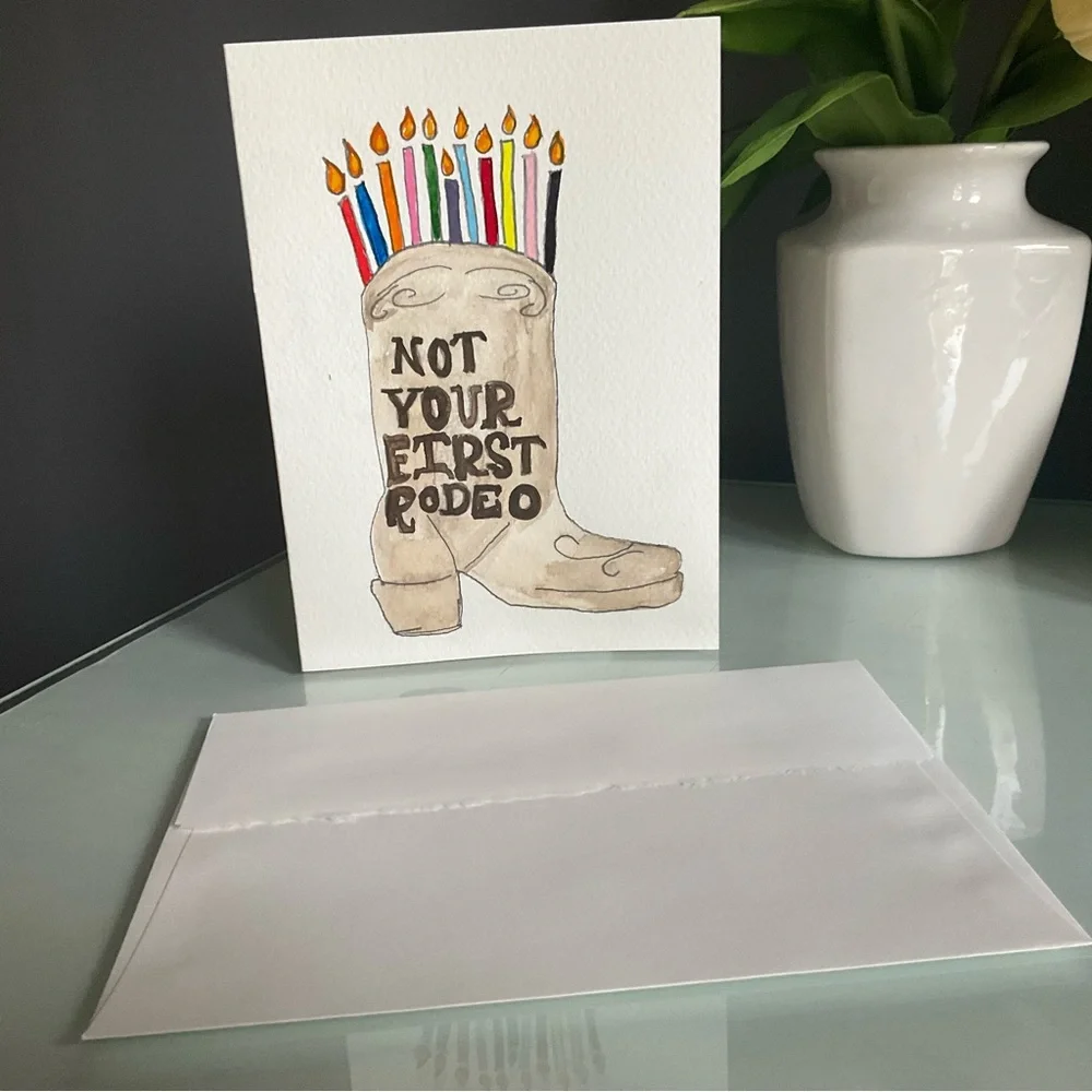 Funny Cowgirl Birthday Card